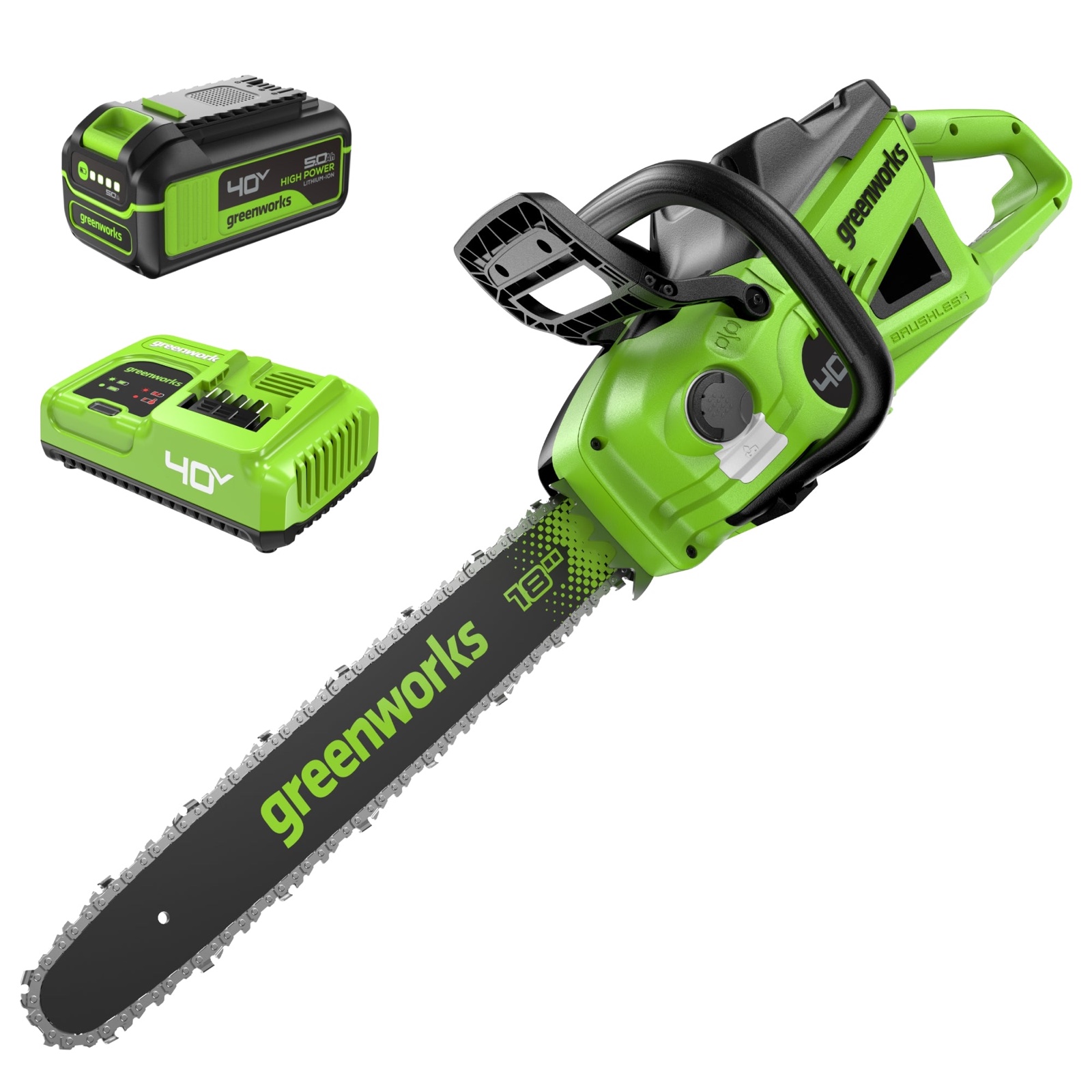 Greenworks 40V 18" Chainsaw Kit